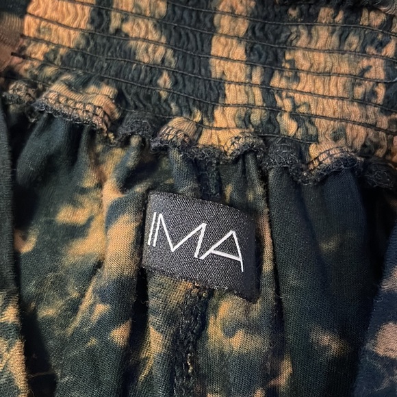 Ima Black and Caramel Tie Dyed Organic Cotton Harem Pants - Women’s Size Medium - Picture 9 of 11